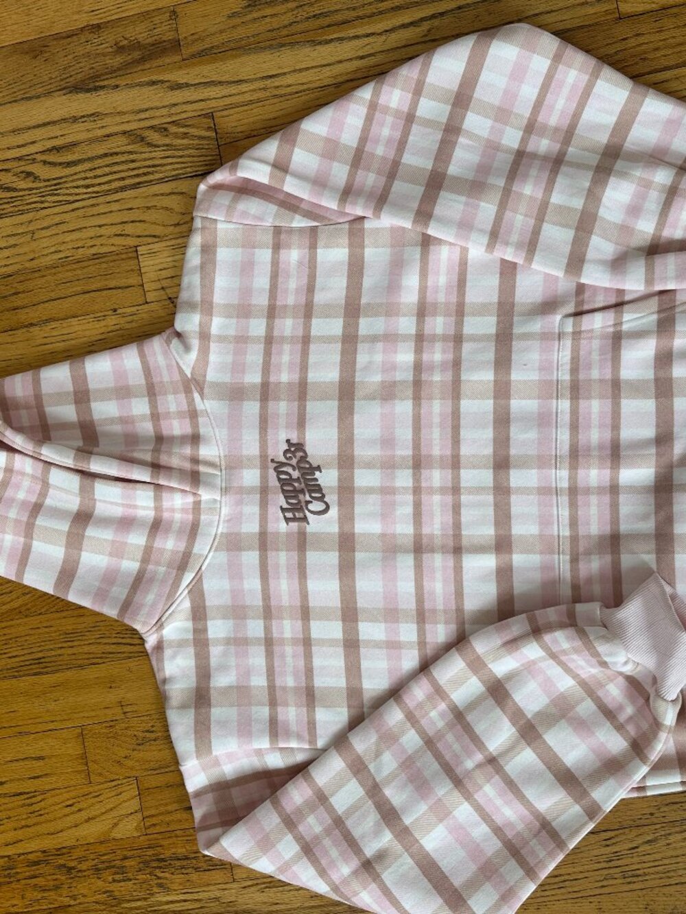 🩷 Happy Camp3r Plaid Flannel Sweatshirt 🩷 BRAND NEW
